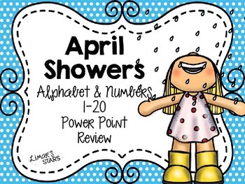 Preview of April Showers ABC's & 123's Recognition Review Power Point {SPRING}