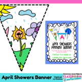 April Showers Banner : Classroom Decor : Spring Bulletin B