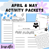 April Showers Bring May Flowers Activity Packet- Morning W