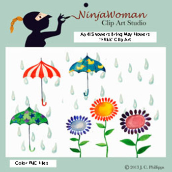 Preview of April Showers Bring May Flowers *FREE* Clip Art