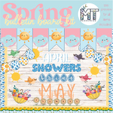 April Showers Bring May Flowers | Spring Bulletin Board or