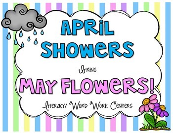Preview of April Showers Bring May Flowers Word Work Pack