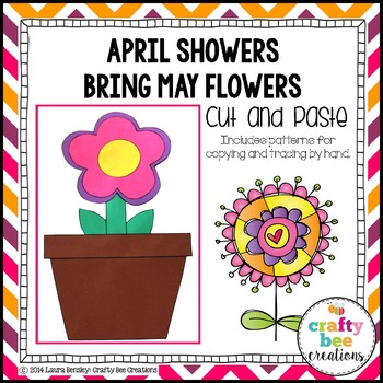 Preview of April Showers Bring May Flowers Craft Spring June Bulletin Board Kindergarten