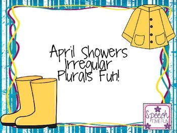 Preview of April Showers Irregular Plurals