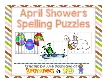 Preview of April Showers Spelling Puzzles