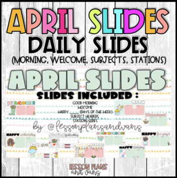 Preview of April Slides - HUGE BUNDLE!! (morning, subjects, stations and more!)