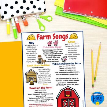April Circle Time Farm Songs by Clubbhouse Kids | TpT