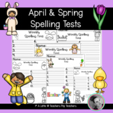 April Spelling Test Templates | Easter | Spring | Weather 