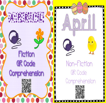 Preview of April- Spring & Earth Day - QR Code Comprehension BUNDLE (Fiction&Non)
