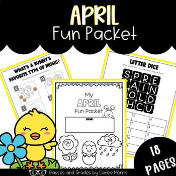 Preview of April Spring Fun Busy Work Packet | Fast Finisher Morning Work Printable