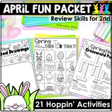 April Spring Fun Packet 2nd Grade Early Finishers Word Sea