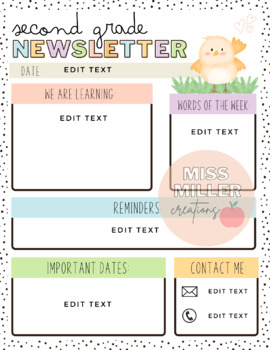 Preview of April/Spring Newsletter Template