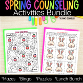 April Spring School Counseling Activities Bundle Games SEL