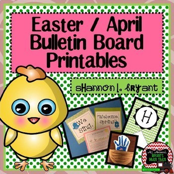 Preview of April, Spring, and Easter Bulletin Board Craftivity and Writing Printables