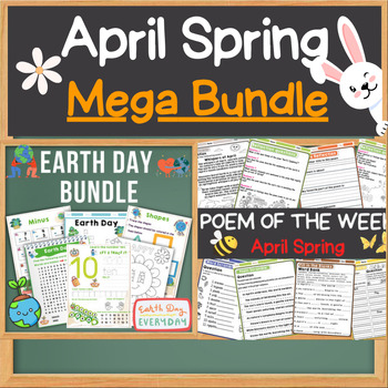 Preview of April Spring poem of the week -  Earth Day Activities Bundle spring Activities