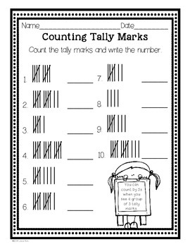 april tally marks freebie kindergarten and grade 1 by kim s creations