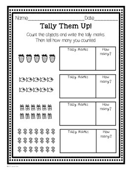 april tally marks freebie kindergarten and grade 1 by kims creations