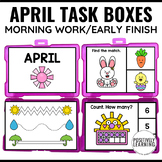 April Task Boxes for Morning Work Early Finishers Spring F