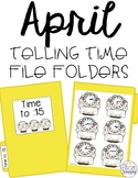 April Telling Time File Folders for Special Education