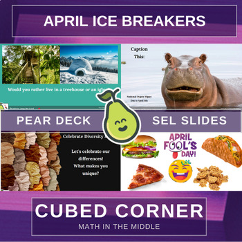 Preview of April Themed Ice Breakers, Brain Breaks, SEL Slides - PEAR DECK