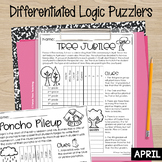 April Themed Logic Puzzles Brain Teasers Differentiated Gr