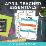 April-Themed Teacher Essentials Bundle - Printable & Editable!