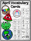 April Vocabulary Cards - Easter - Fruits - Vegetables - Bu
