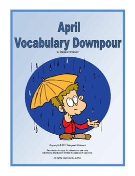 Preview of April Vocabulary Downpour