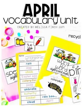 Preview of April Vocabulary Unit-  for Students with Special Needs