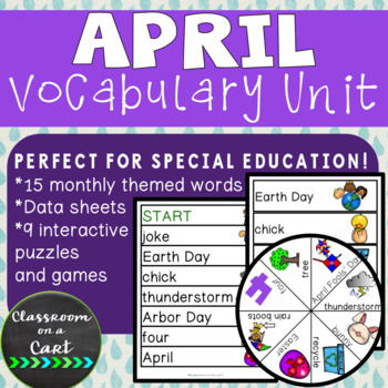 Preview of April Vocabulary Unit for Special Education