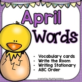 April Words - Vocabulary Cards