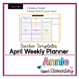 April Weekly Planner Template, To Do List