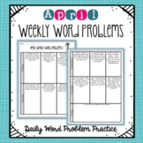 April Daily Word Problems | 4th Grade | Distance Learning