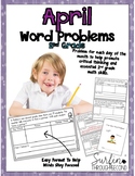 April Word Problems for 2nd Grade Common Core Aligned