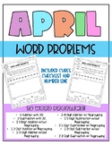 April Word Problems (w/ C.U.B.E.S checklist)