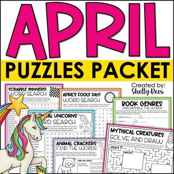 Preview of April Word Searches and Puzzles