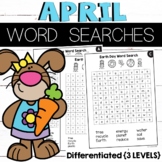 April Word Searches {differentiated}