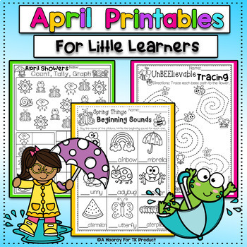 Preview of April Worksheets for Preschool