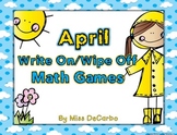 April Write On/Wipe Off Math Centers and Games! {Common Co