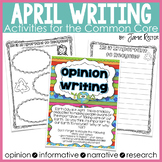April Writing Activities Aligned to Common Core Standards