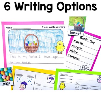 April Writing Center | Nonfiction Pictures | Primary| Editable | TPT