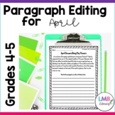 April Writing: Daily Paragraph Editing Worksheets, Daily Writing