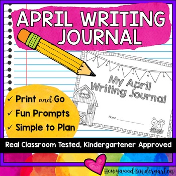 April Writing Journal . Print & Go . Personalized . Engaging | Distance ...