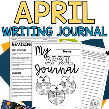 Preview of April Writing Journal | Spring Writing Prompts | Monthly Writing Prompts