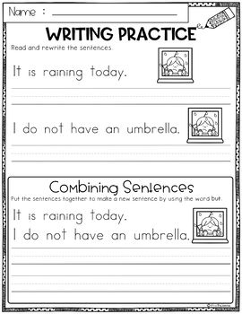April Writing Practice (Combining Sentences) by Miss Faleena | TpT
