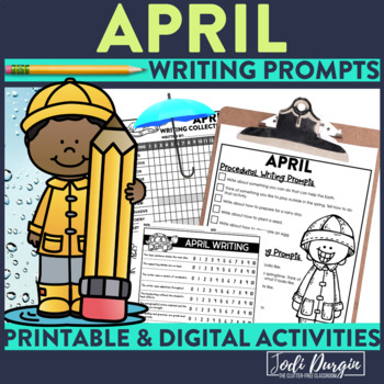 Preview of APRIL JOURNAL PROMPTS writing activities paper writing packet rubric