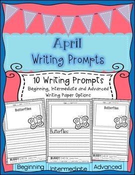 April Writing Prompts by Sweet Moments in Teaching | TPT