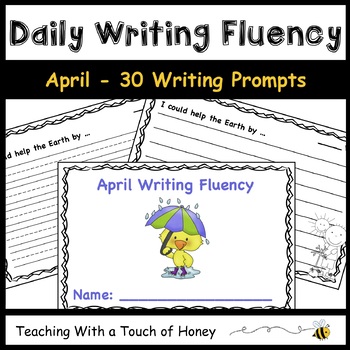 Preview of April Writing Prompts - 30 Sentence Starters For Writing Fluency