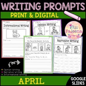 April Writing Prompts by Miss Faleena | Teachers Pay Teachers
