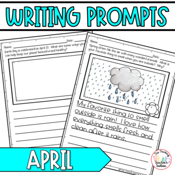 April Writing Prompts by The Thinking Teacher's Toolbox | TPT